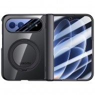 Xiaomi 18 Fold Магнитен Калъф, Стъкло, 360° Стойка – Черен, Червен и Сребрист