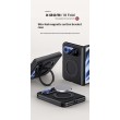 Xiaomi 18 Fold Калъф, 360° Стойка, N52S Магнит и Стъкло – Червен, Черен и Сребрист