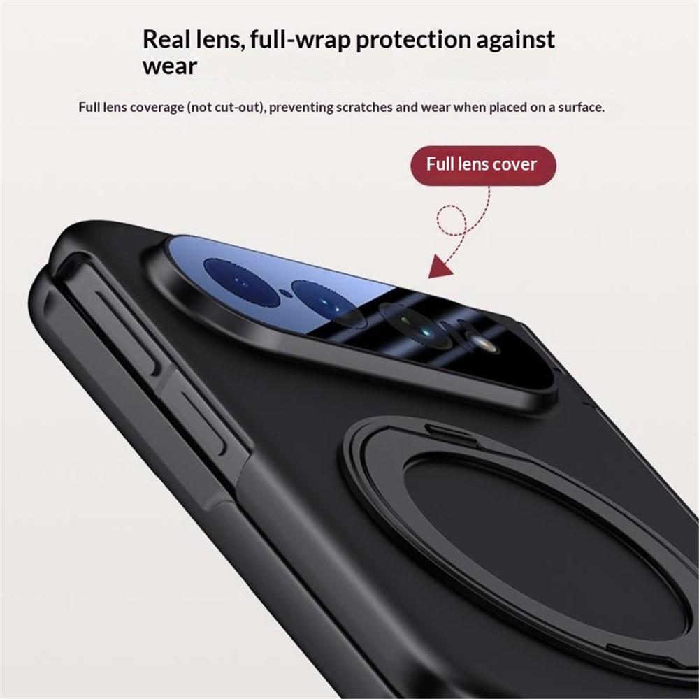 Xiaomi 18 Fold Калъф, 360° Стойка, N52S Магнит и Стъкло – Червен, Черен и Сребрист