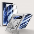 Xiaomi 18 Fold Калъф, 360° Стойка, N52S Магнит и Стъкло – Червен, Черен и Сребрист