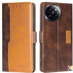 Xiaomi Civi 4 Pro 5G / 14 Civi 5G Dual Color Splicing Кожен Калъф и Протектор