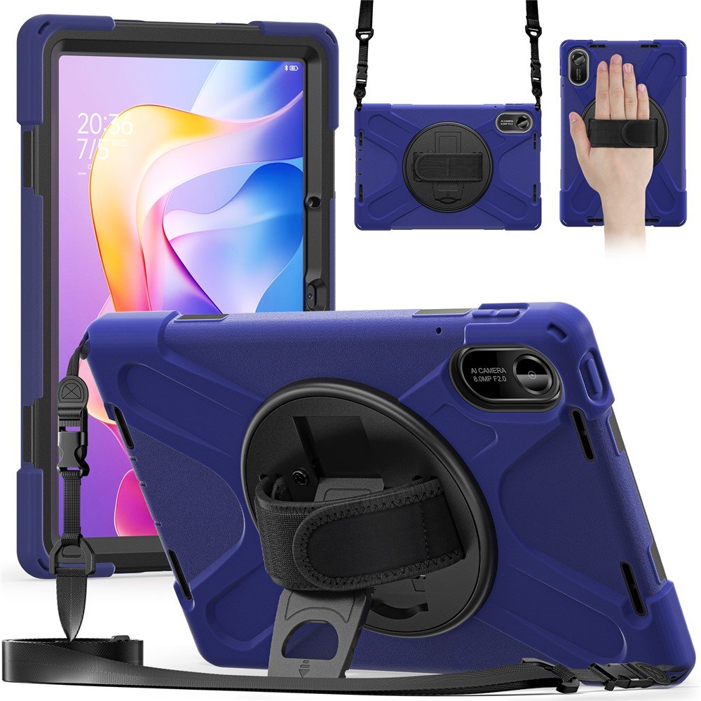 Удароустойчив калъф със задна част от PC + Лента през рамо за Xiaomi Redmi Pad 2 | 360° ротация | Протектор |5 цвята