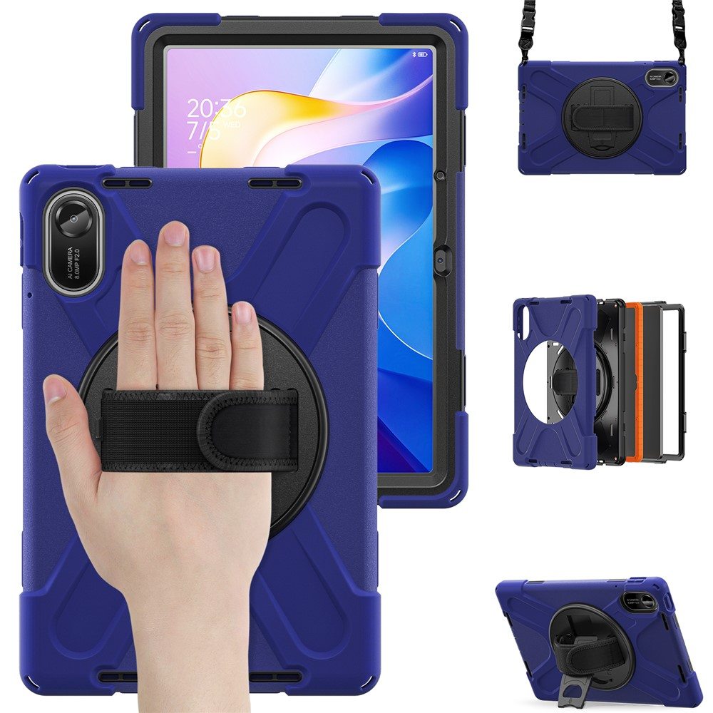 Удароустойчив калъф със задна част от PC + Лента през рамо за Xiaomi Redmi Pad 2 | 360° ротация | Протектор |5 цвята