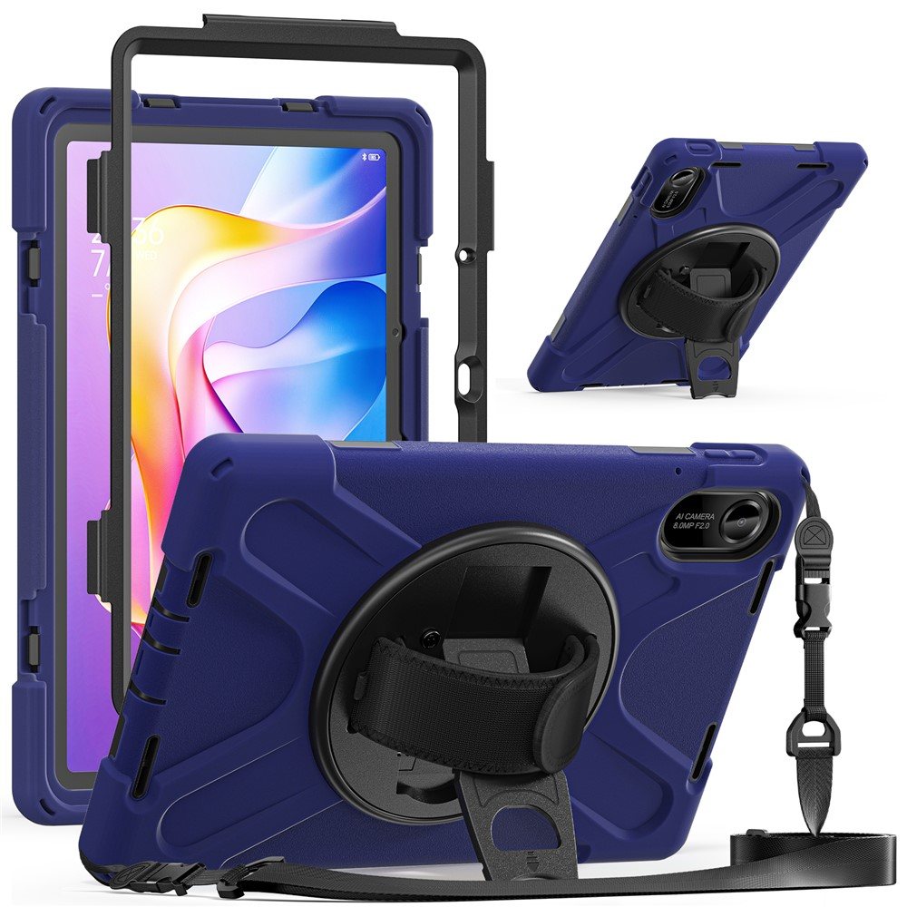 Удароустойчив калъф със задна част от PC + Лента през рамо за Xiaomi Redmi Pad 2 | 360° ротация | Протектор |5 цвята