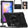 Удароустойчив калъф със задна част от PC + Лента през рамо за Xiaomi Redmi Pad 2 | 360° ротация | Протектор |5 цвята