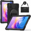 Удароустойчив калъф със задна част от PC + Лента през рамо за Xiaomi Redmi Pad 2 | 360° ротация | Протектор |5 цвята