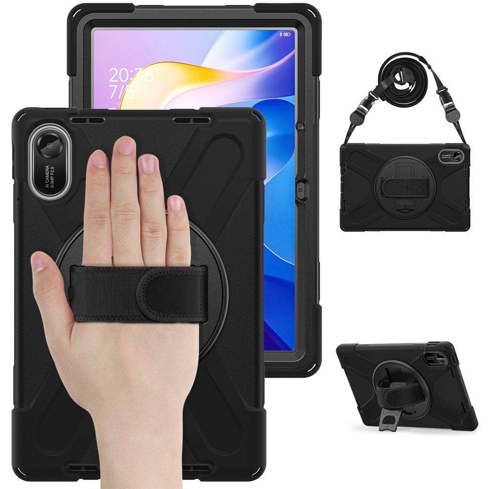 Удароустойчив калъф със задна част от PC + Лента през рамо за Xiaomi Redmi Pad 2 | 360° ротация | Протектор |5 цвята