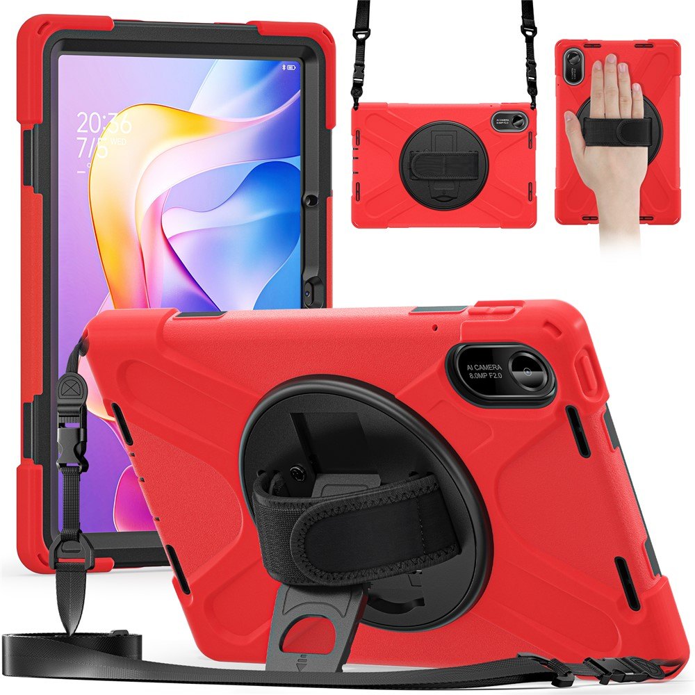 Удароустойчив калъф със задна част от PC + Лента през рамо за Xiaomi Redmi Pad 2 | 360° ротация | Протектор |5 цвята