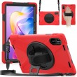 Удароустойчив калъф със задна част от PC + Лента през рамо за Xiaomi Redmi Pad 2 | 360° ротация | Протектор |5 цвята