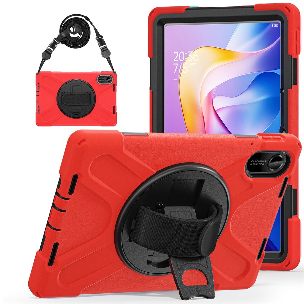 Удароустойчив калъф със задна част от PC + Лента през рамо за Xiaomi Redmi Pad 2 | 360° ротация | Протектор |5 цвята
