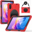 Удароустойчив калъф със задна част от PC + Лента през рамо за Xiaomi Redmi Pad 2 | 360° ротация | Протектор |5 цвята