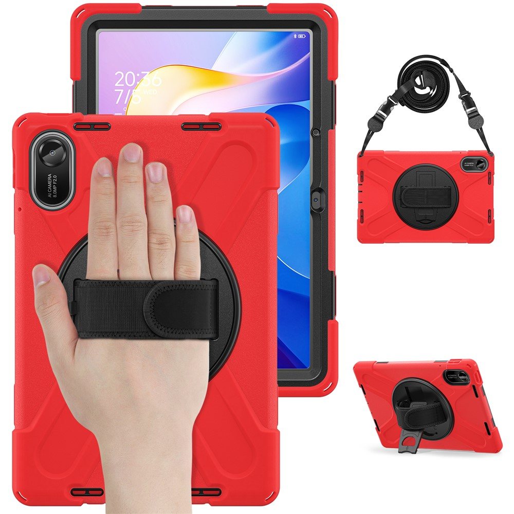 Удароустойчив калъф със задна част от PC + Лента през рамо за Xiaomi Redmi Pad 2 | 360° ротация | Протектор |5 цвята