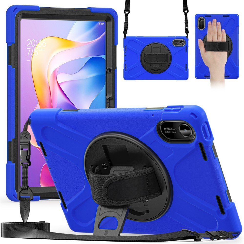 Удароустойчив калъф със задна част от PC + Лента през рамо за Xiaomi Redmi Pad 2 | 360° ротация | Протектор |5 цвята