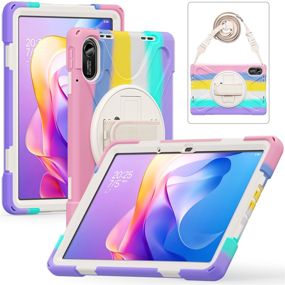 Удароустойчив калъф със задна част от PC + Лента през рамо за Xiaomi Redmi Pad 2 | 360° ротация | Протектор |5 цвята
