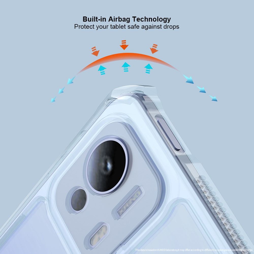 XUNDD калъф за Xiaomi Pad 7 Ultra – TPU+PC, подставка, Airbag, протектор, черен