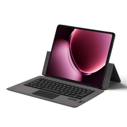 За Xiaomi Pad 9 Pro Max PU Калъф с Bluetooth Клавиатура и Тъчпад – Черен