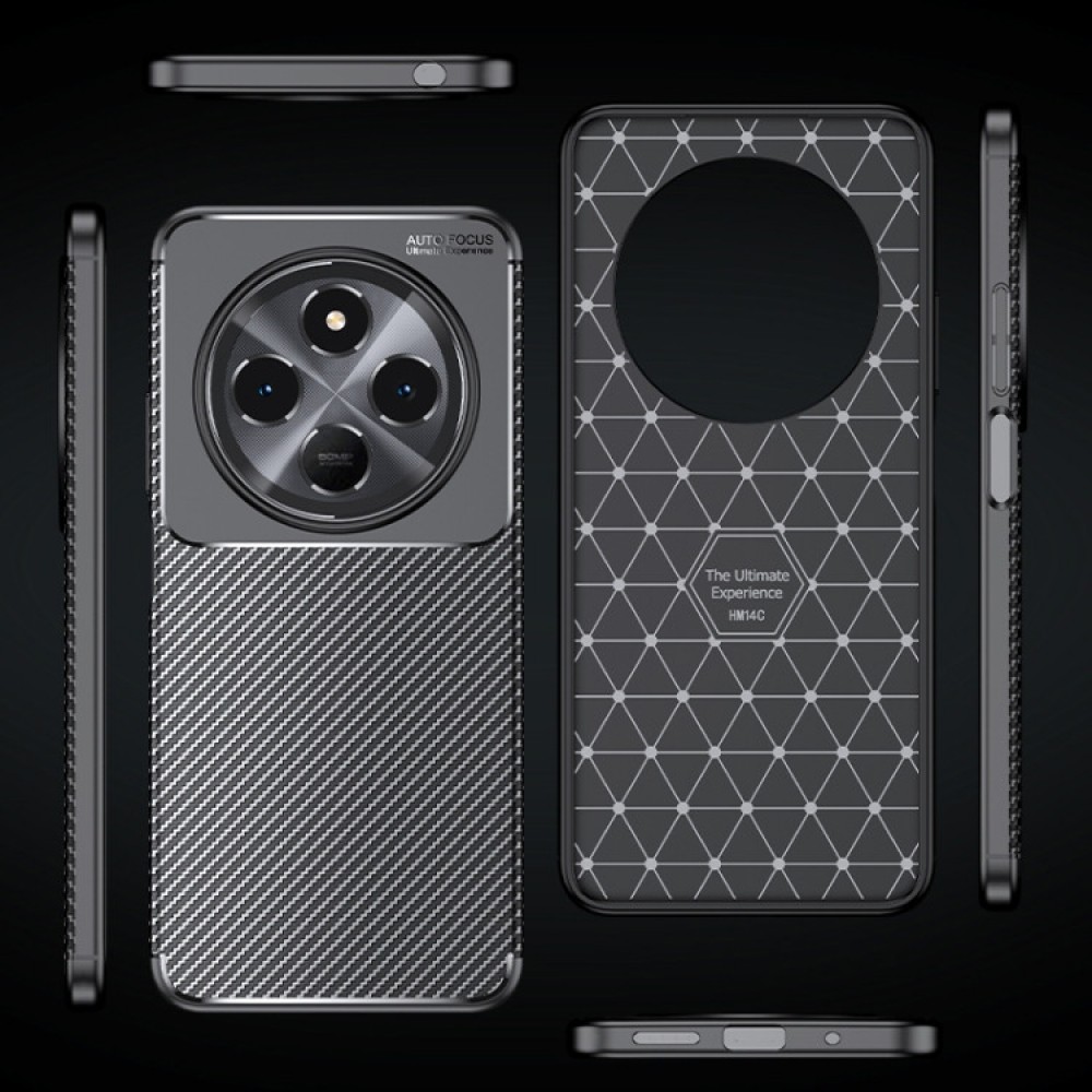 Xiaomi Redmi 14C 4G Удароустойчив Carbon Fiber Калъф и Протектор