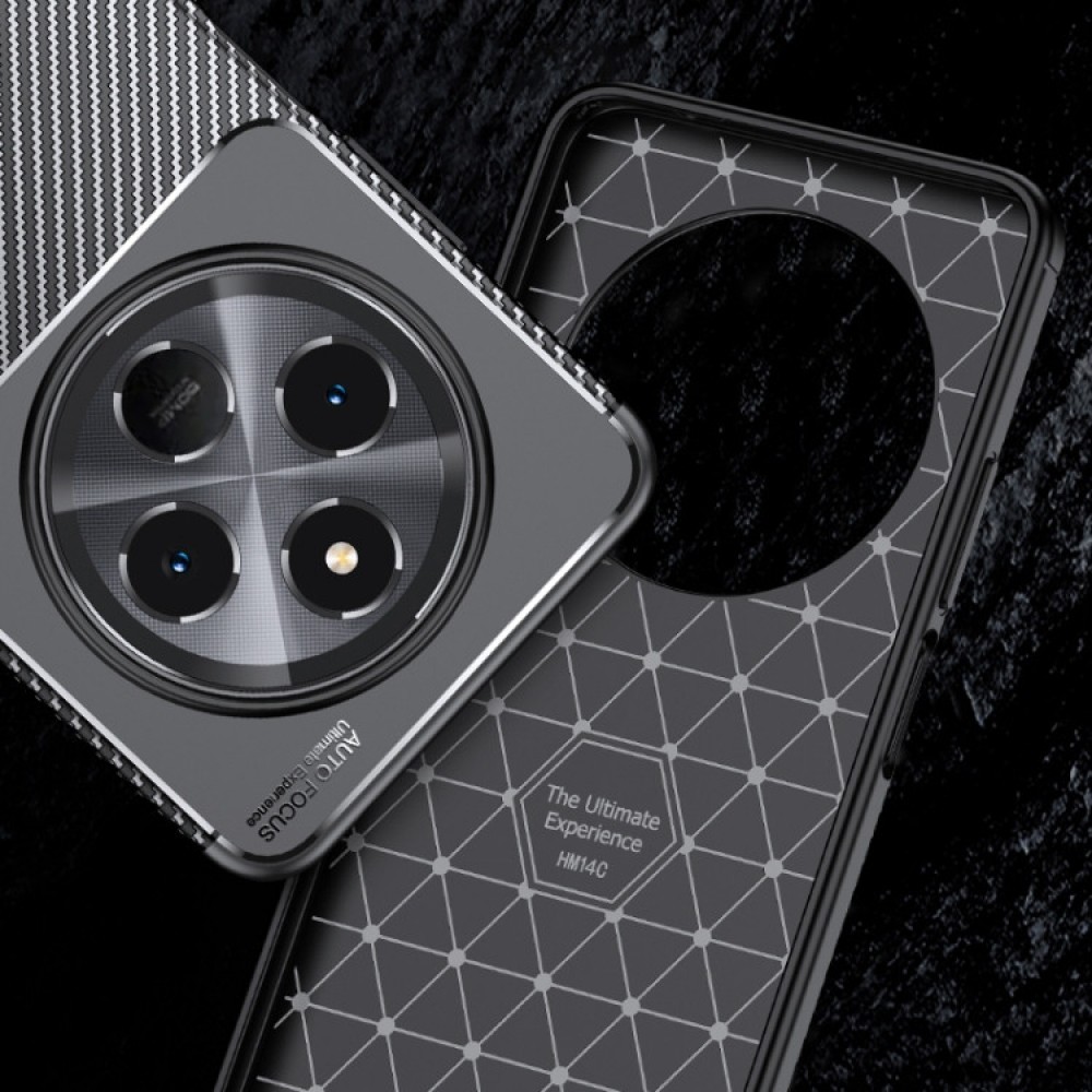 Xiaomi Redmi 14C 4G Удароустойчив Carbon Fiber Калъф и Протектор