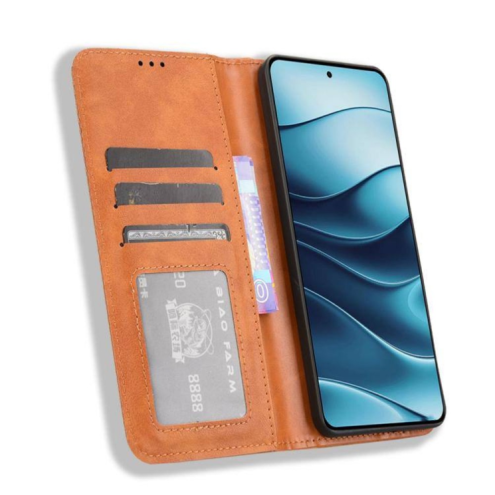 Xiaomi Redmi Note 14 4G Retro Texture Wallet Калъф и Протектор