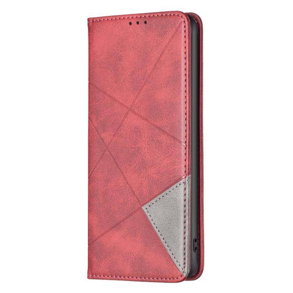 Xiaomi Redmi Note 14 4G Rhombus Texture Magnetic Wallet Кожен Калъф и Протектор