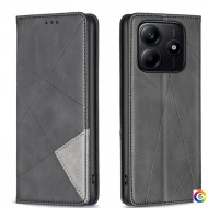 Xiaomi Redmi Note 14 4G Rhombus Texture Magnetic Wallet Кожен Калъф и Протектор
