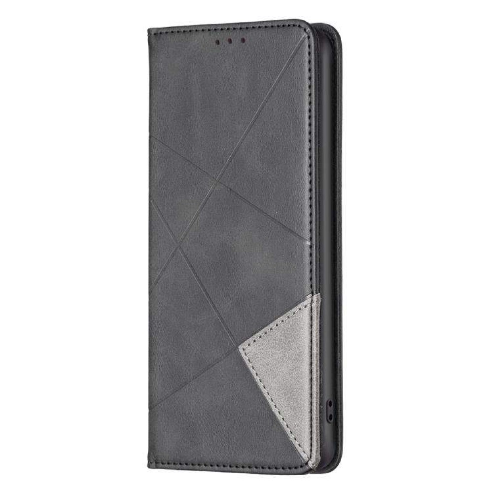 Xiaomi Redmi Note 14 4G Rhombus Texture Magnetic Wallet Кожен Калъф и Протектор