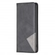Xiaomi Redmi Note 14 4G Rhombus Texture Magnetic Wallet Кожен Калъф и Протектор