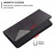 Xiaomi Redmi Note 14 4G Rhombus Texture Magnetic Wallet Кожен Калъф и Протектор