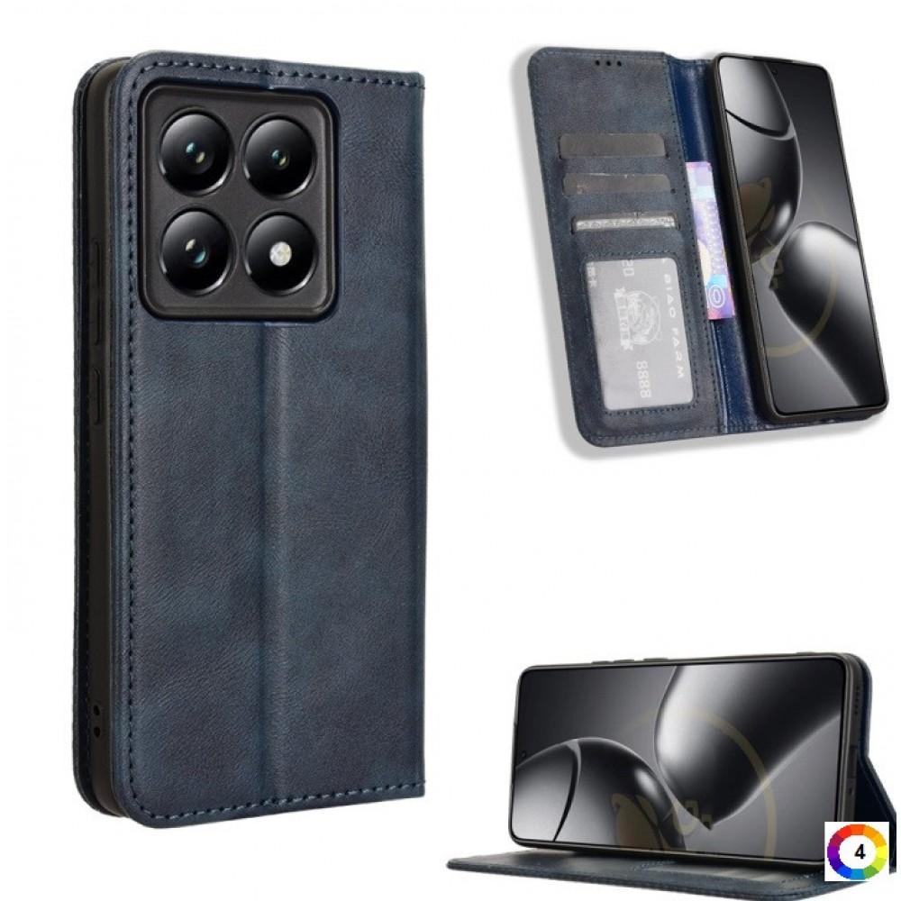 Xiaomi 14T Pro Retro-skin Magnetic Кожен Калъф и Протектор