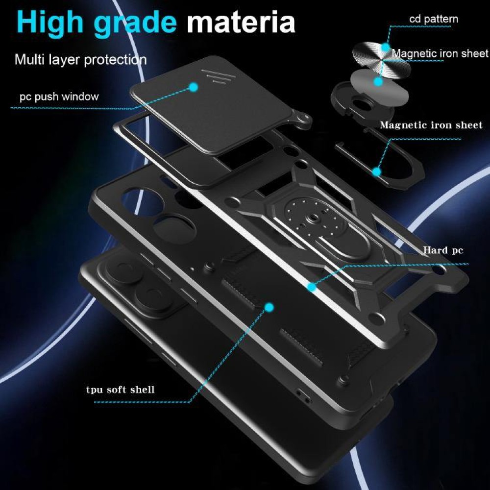 Xiaomi Redmi Note 14 5G  Удароустойчив Ring Holder/ TPU+PC  Калъф и Протектор