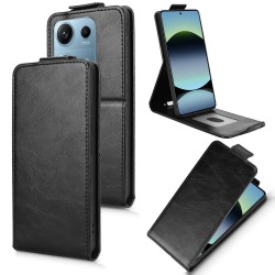 За Xiaomi Redmi Note 14S 4G Вертикален Кожен Калъф със Стойка, Магнитно Закопчаване, Слот за Карта и Скрийн Протектор – 4 цвята