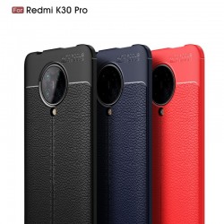 Xiaomi Redmi K30 Pro/Xiaomi Poco F2 Pro Удароустойчив Litchi Skin Калъф и Протектор