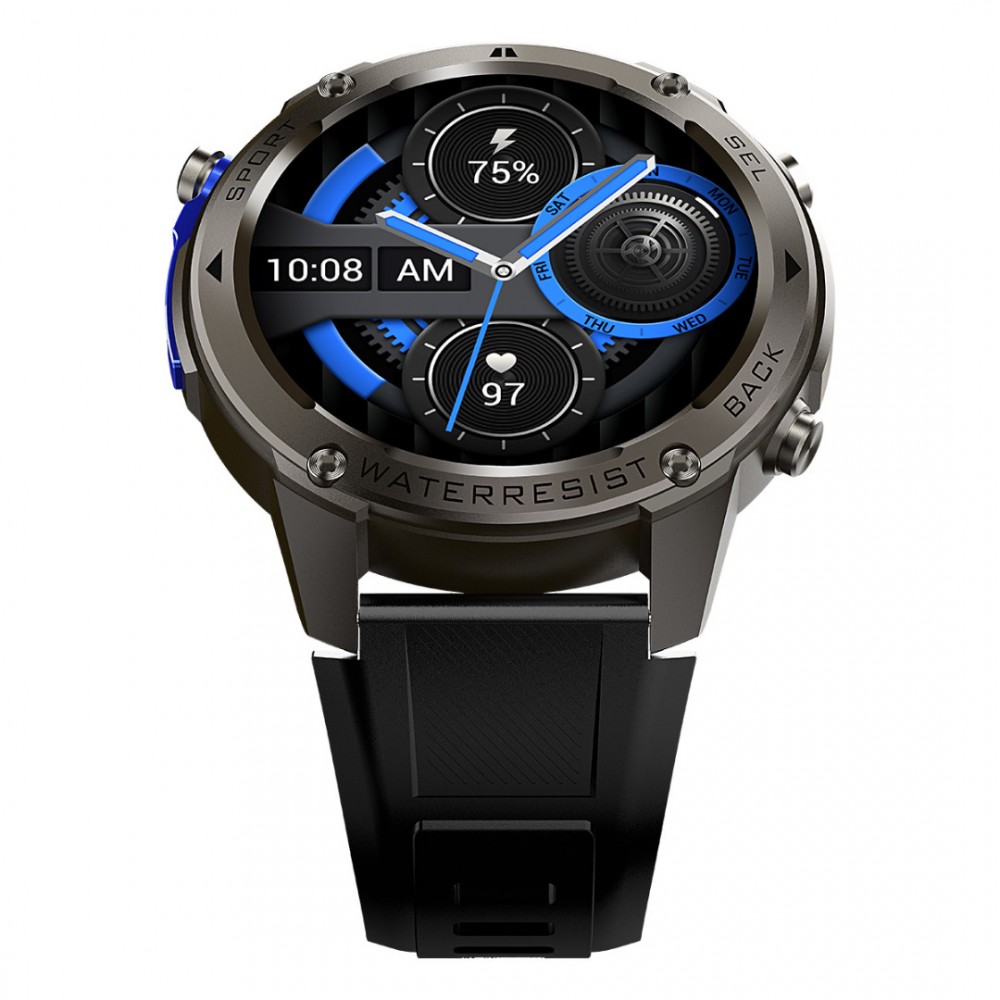Xmart AM2410B  Смарт часовник- 1.43" AMOLED, GPS, пулс 24/7, SpO2, сън, Bluetooth обаждания, 170 режима, черен