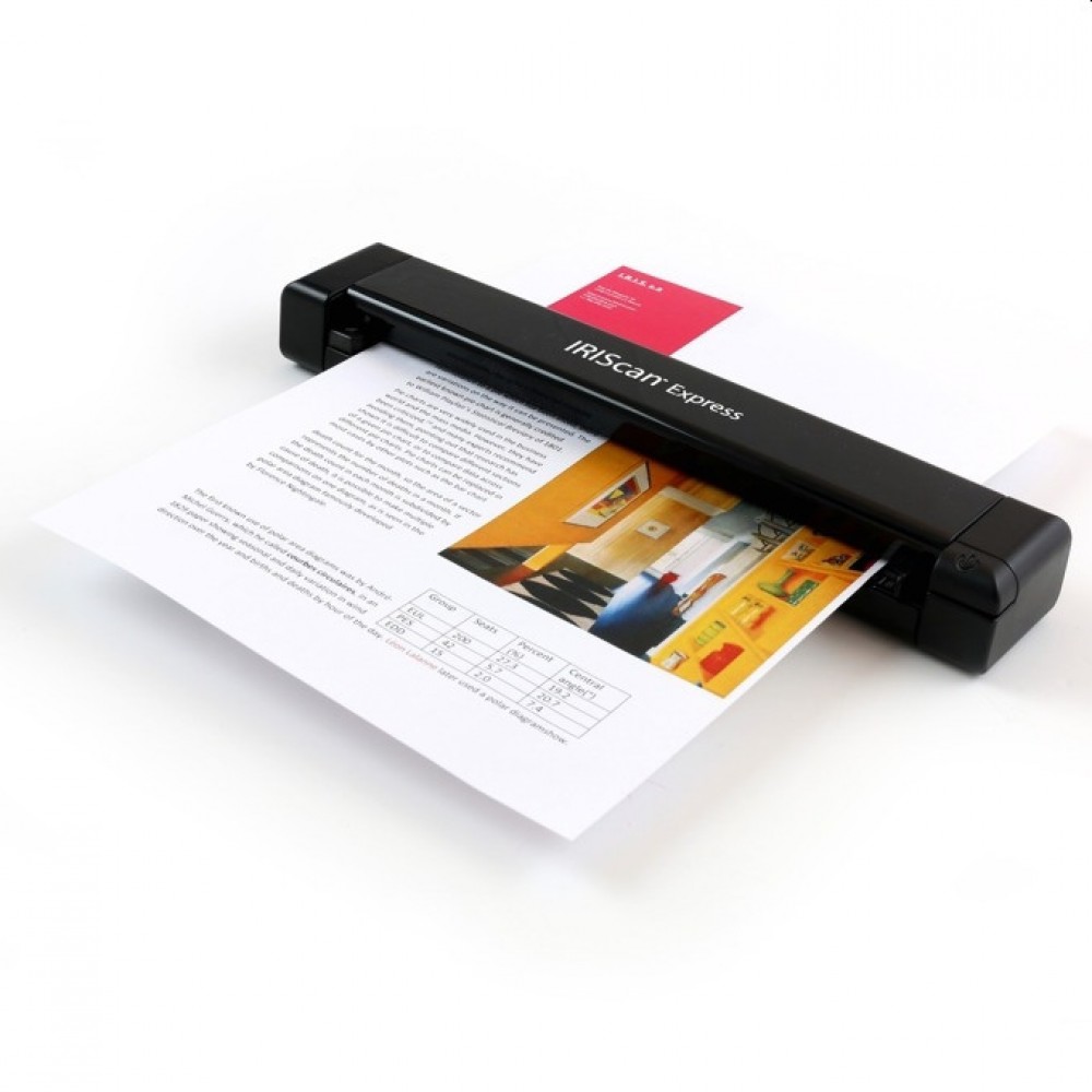 IRISCan Express 4 - Мобилен скенер Sheetfed, A4, 8ppm, USB - Черен