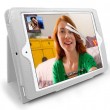 Apple iPad mini Кожен Калъф Бял + Протектор