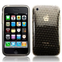 Apple iPhone 3G/S Силиконов Калъф Черен + Протектор