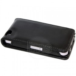Apple iPhone 4S/4 Flip2 Калъф Черен + Протектор