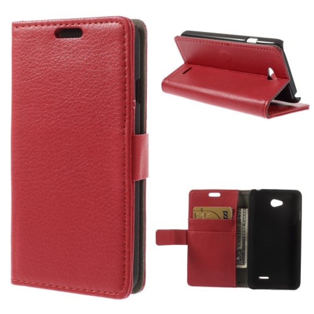 LG L65 magnetic Wallet Кожен Калъф + Протектор