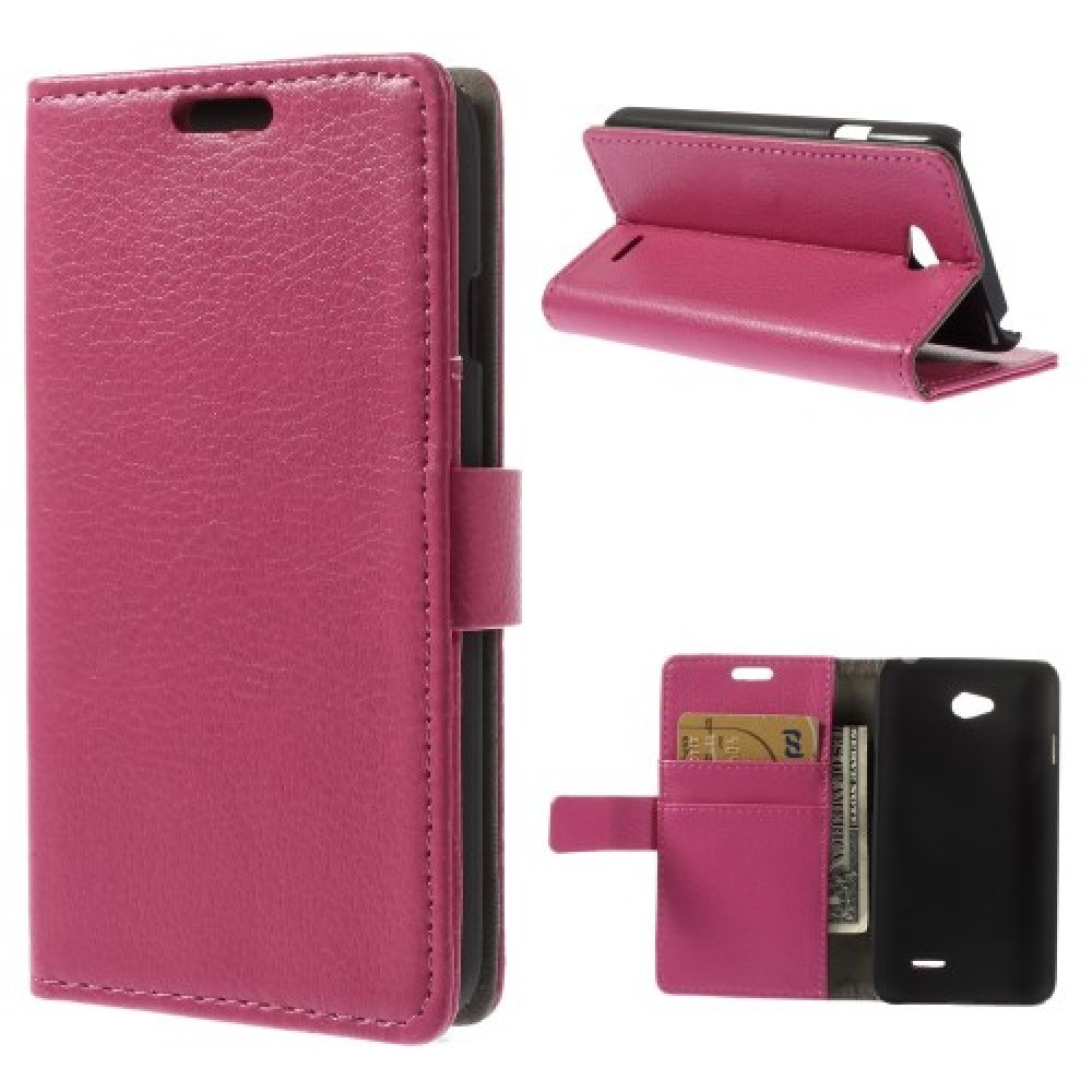 LG L65 magnetic Wallet Кожен Калъф + Протектор