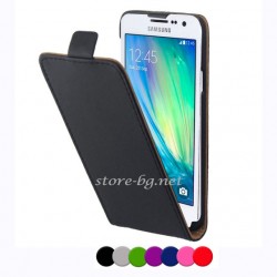 Samsung Galaxy A3 A300F Флип Кожен Калъф + Протектор
