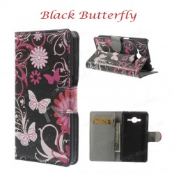 Samsung Galaxy Core 2 II G355H Printed Leather Калъф + Протектор