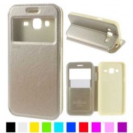 Samsung Galaxy J3 (2016) Window Кожен Калъф и Протектор
