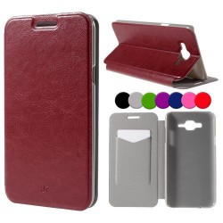 Samsung Galaxy J7 SM-J700F Wallet Кожен Калъф и Протектор