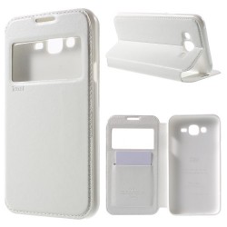 Samsung Galaxy J7 SM-J700F Window Кожен Калъф и Протектор