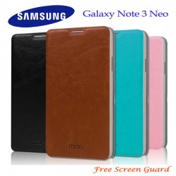 Samsung Galaxy Note 3 Neo Mofi Wallet Калъф + Протектор