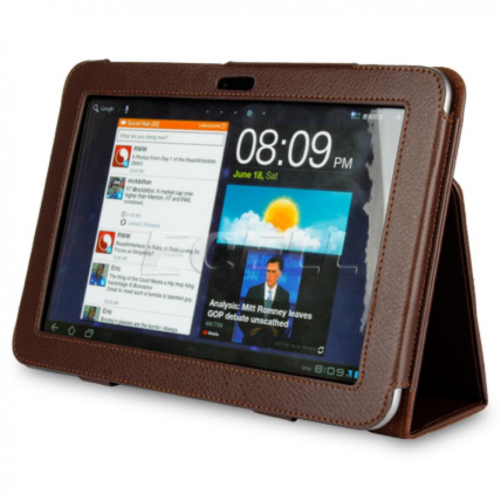 Samsung Galaxy TAB 8.9  P7300 Кожен Калъф Кафяв