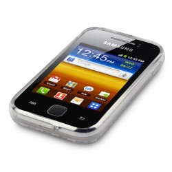 Samsung Galaxy Y S5360 Силиконов Калъф Бял TPU + Протектор