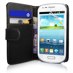 Samsung I8190 Galaxy S III mini Wallet Калъф + Протектор
