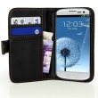 Samsung I9300 Galaxy S III Wallet Калъф Черен + Протектор