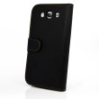 Samsung I9300 Galaxy S III Wallet Калъф Черен + Протектор